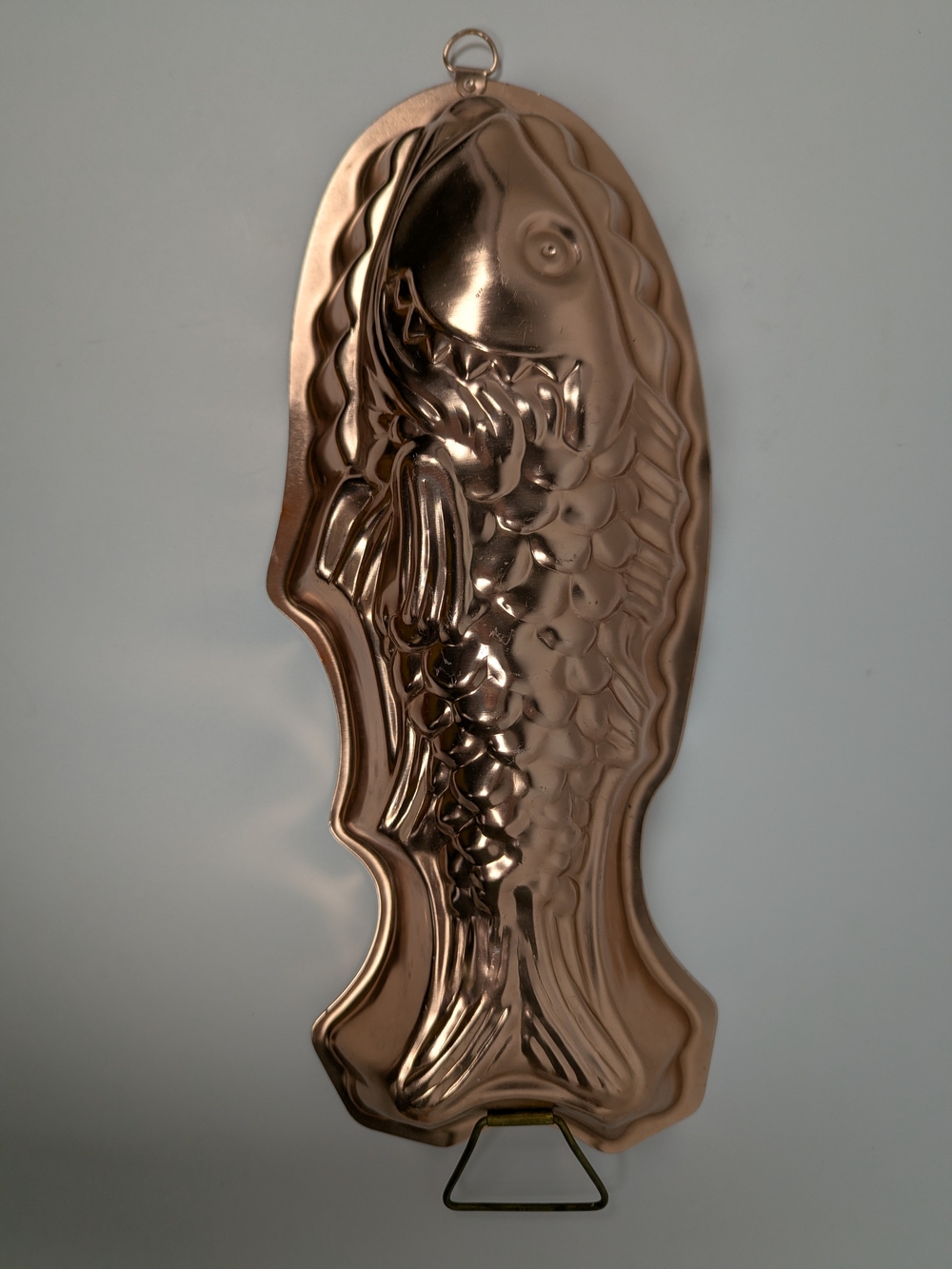 Vintage Large Copper Fish Mold 14" Detailed Fish Jello Cake Mold Wall Decor